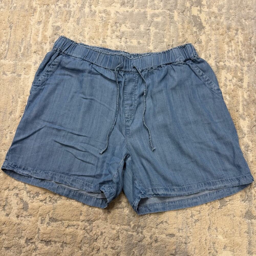 Tribal Jeans Blue Soft Lyocell Paperbag Shorts Large